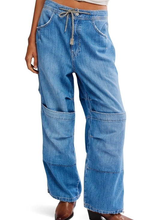 We The Free Denim - NWOT We The Free Logan Cinched Cargo Jeans with Drawstring Waist
